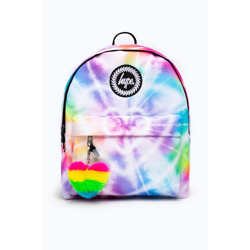 HYPE RAINBOW HEART TIE DYE BACKPACK