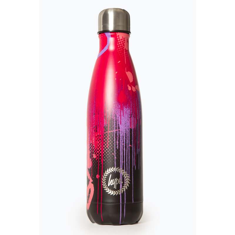 HYPE PINK HEARTS DRIP METAL BOTTLE