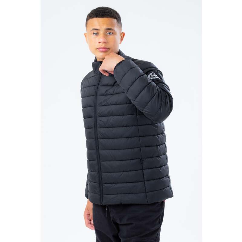 HYPE UNISEX KIDS BLACK LIGHTWEIGHT PUFFER JACKET