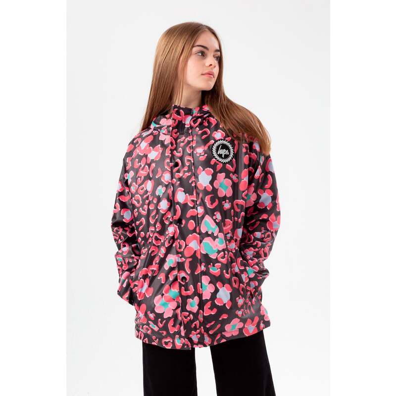 HYPE GIRLS PINK LEOPARD RAINCOAT