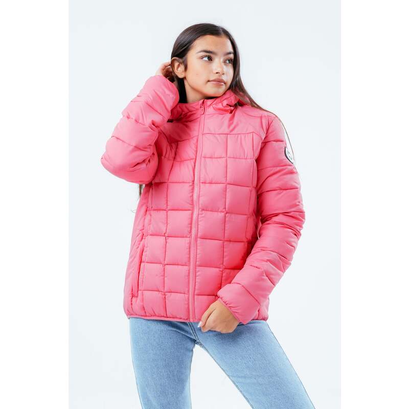 HYPE HOT PINK BAFFLED GIRLS CASUAL JACKET