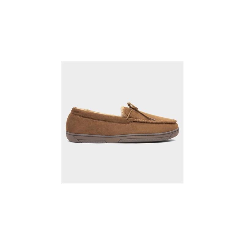 The Slipper Company Mens Tan Moccasin