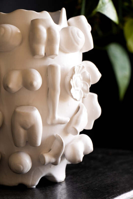 Body Parts Ceramic Vase