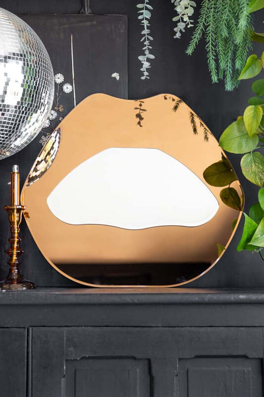 Copper Pink Lips Decorative Mirror