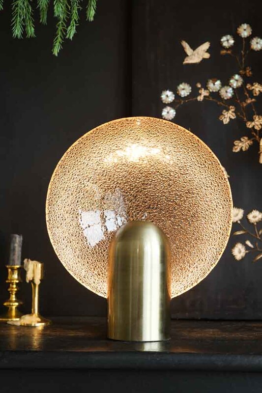 Glass Circle Table Light