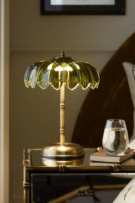 Green Palm Table Light