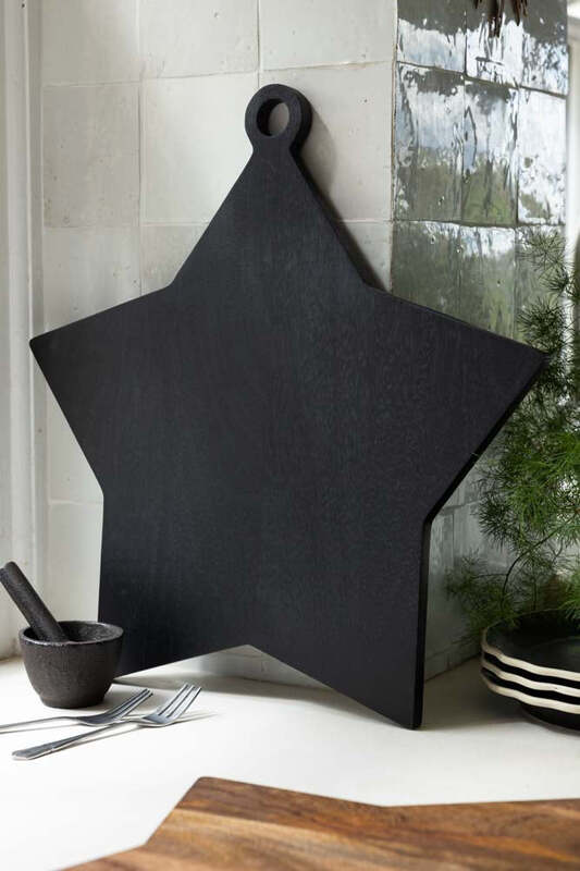 Large Black Star Serving Board