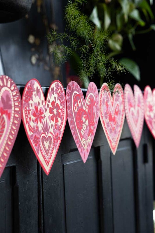 Love Heart Concertina Paper Garland