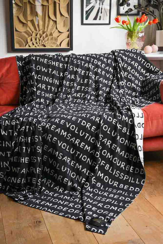 Black Lyric Throw