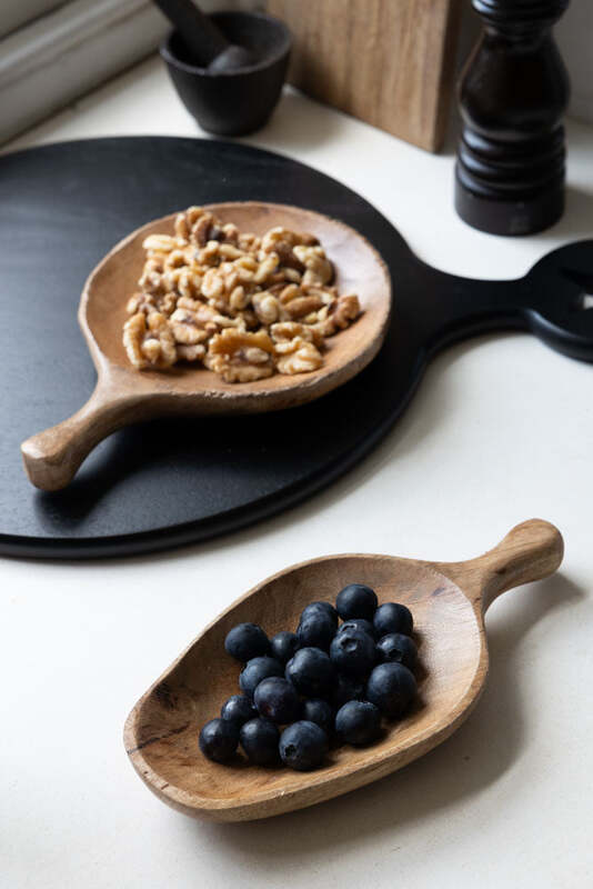 Natural Wood Carved Serving Dish