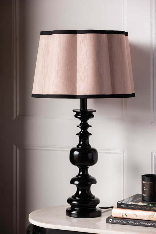 Blush Pink Scalloped Lampshade