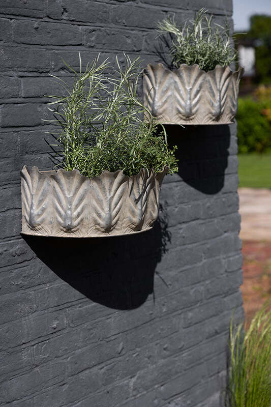 Set of 2 Rustic Wall Planters