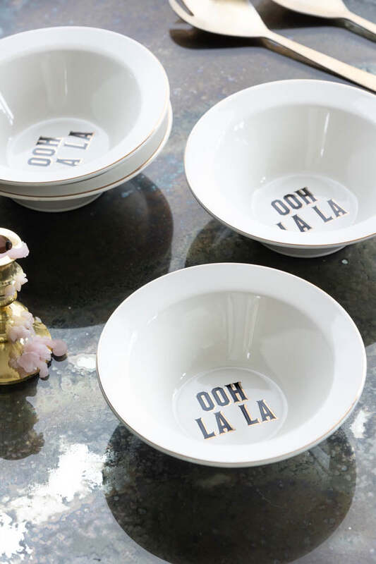 Set Of 4 Ooh La La Bistro Bowls