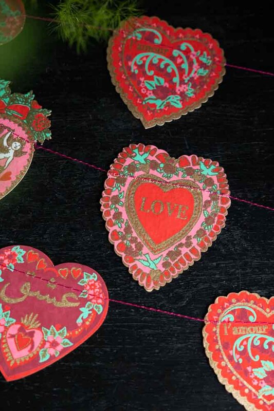 Love Heart Paper Garland