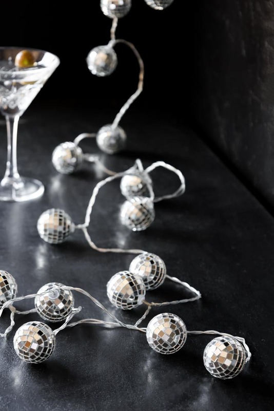 Silver Disco Ball Fairy Lights