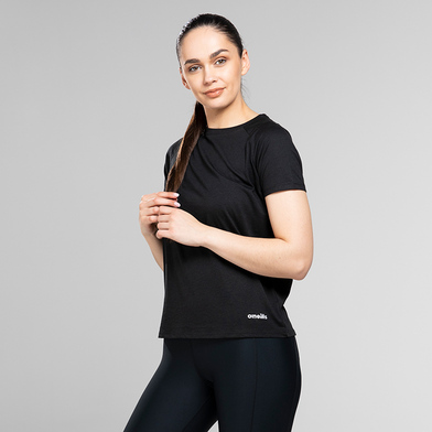 Women's Madison Cotton T-Shirt Black @. l 